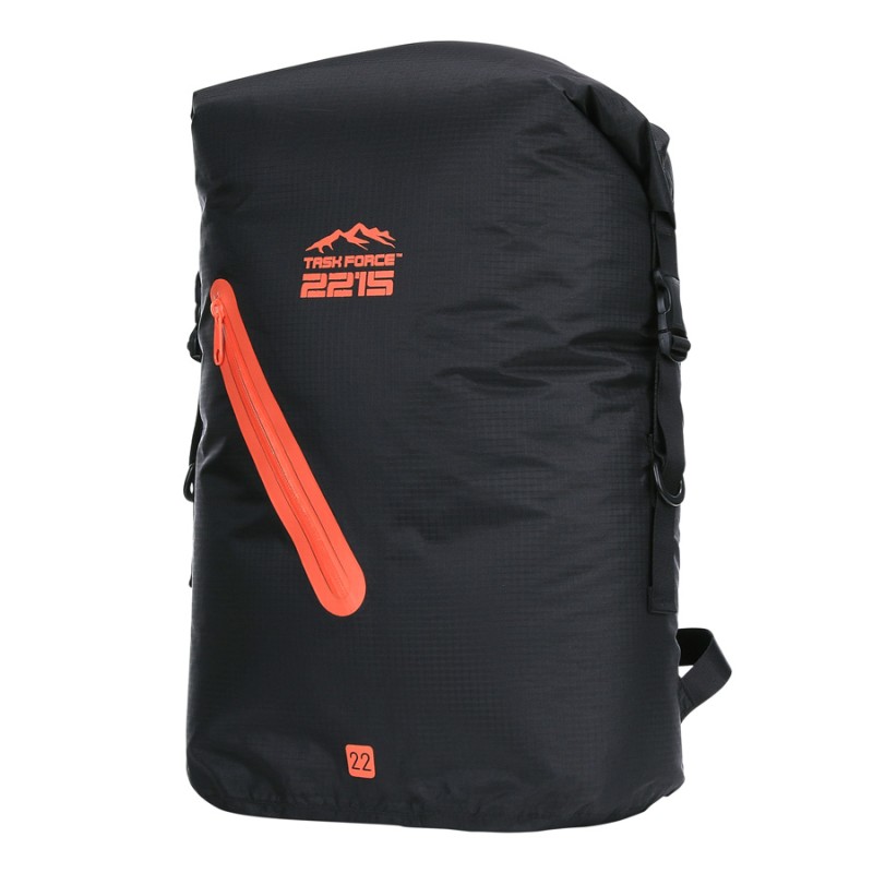 RUGZAK Army Beavertrail Drybag 22L Waterdicht Zwart Oranje